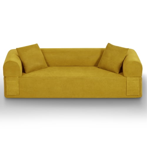 Sofa de 3 asientos sin huesos, sin necesidad de ensamblaje, sofá moderno para salas pequeñas, apartamentos y oficinas