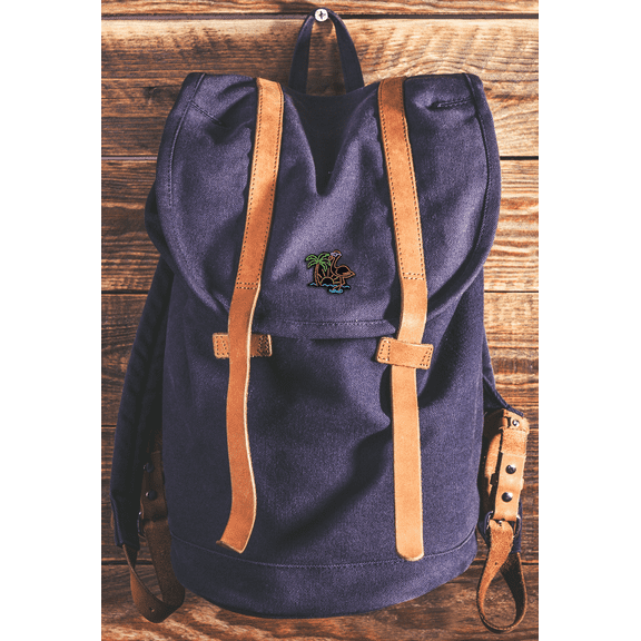 Neon Flamingo - Chill Life Flamingo Beach Enamel Pin