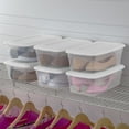 thumbnail image 3 of Sterilite 5.7 L Storage Box, Clear Plastic Storage Bin with Snap-on Lid, White, 3 of 5