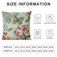 thumbnail image 5 of GOSMITH Teal Blue Floral and Butterfly Throw Pillow Cover Vintage Farmhouse Butterfly Flowers Decorative Pillows Cushion Covers Pillowcase Blue for Home Bedroom Sofa Chair Decor, 5 of 5