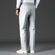 thumbnail image 4 of Pantalones largos para hombre, de color liso, a la moda, informales, con cintura elástica y bolsillos rectos., 4 of 6