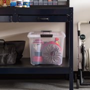 IRIS 60 Qt Plastic Storage Bin with Lid, Stackable Storage Containers, Tote