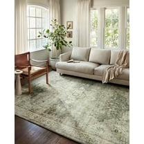 Loloi Rosette Sage / Beige 18" x 18" Sample Rug