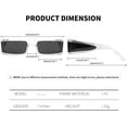 thumbnail image 6 of FEISEDY Cool Futuristic Rectangular Sunglasses Cyber Men Women Punk Style Cosplay Sun Glasses B2739, 6 of 8