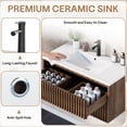 thumbnail image 5 of Erinnyees 36-Inch Floating Bathroom Vanity with Sink Combo, Wall-Mounted Cabinet with 2 Fluted Drawers & Silent Slides, Includes Faucet & Adjustable Hardware, 5 of 7