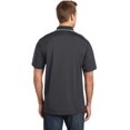 thumbnail image 2 of Sport-Tek Micropique Sport Wick Piped Polo-S (Iron Grey/ White), 2 of 6
