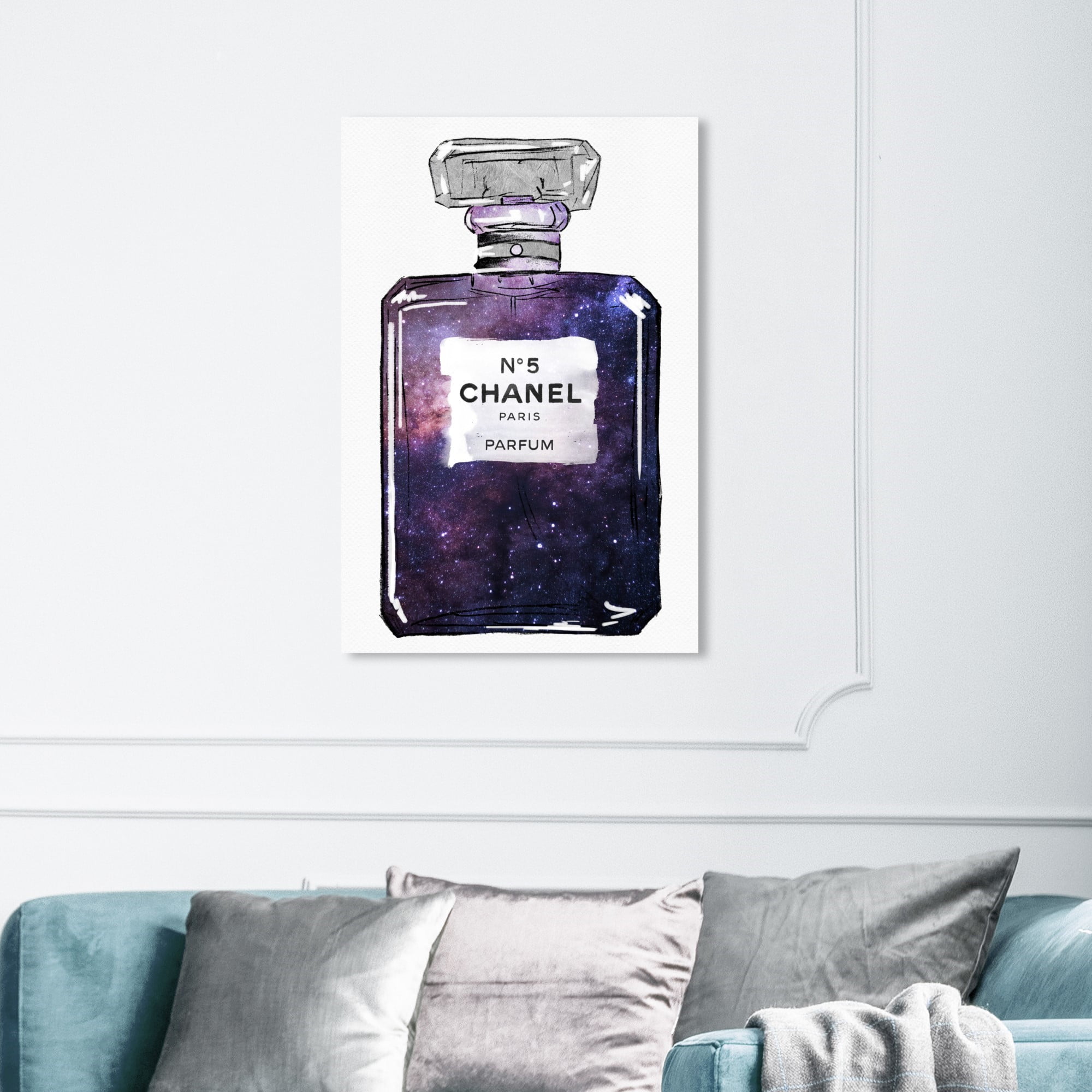 AllBlue Purple Flower Perfume Fashion Wall Art Prints  