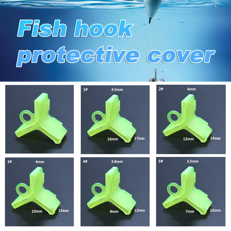 Kripyery 100Pcs/Set Fishing Hooks Cover, Reusable Fishing Hook Safety Cover  (8 Size Choose ) 