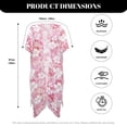 thumbnail image 6 of HELLHERO High Quality Fabrics Beach Cover Up for Resort Lightweight Casual Pink Floral Bloom, 6 of 6