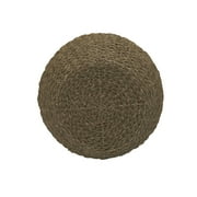 Household Essentials Handwoven Seagrass Barrel Wicker Storage Basket Side Table, Natural