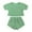 Green, variant on Odeerbi Baby Boy Girl Clothes Toddler Outfit Summer Short-sleeved Top Shorts Two-piece Set Brown