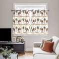 thumbnail image 4 of Tropical Plants Kitchen Curtains Window Panels, Camel Animals Summer Palm Trees Stripes Insulated Window Treatment Curtain, Grommet Curtains for Bedroom/Living Room/Bathroom, 2 Piece 42"Wx45"L, 4 of 8