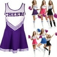 thumbnail image 2 of Costume de Pom-Pom Girl pour Femme, Uniforme Scolaire, Tenue de Fête, 2 of 4