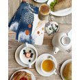 thumbnail image 4 of Navy Blue Burnt Orange Kitchen Dish Towels for Drying Dishes Set of 2, Abstract Geometric Vintage Waffle Weave Microfiber Hand Tea Bathroom Towels Quick Dry & Absorbent Towel 15.7x23.6, 4 of 7
