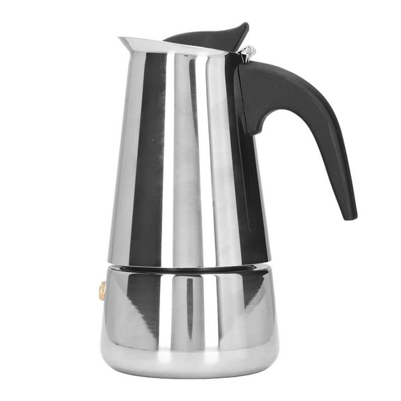Classic Coffee Pot Food Grade Stainless Steel Stovetop Italian Coffee Maker for Home Travel Office[200ML]