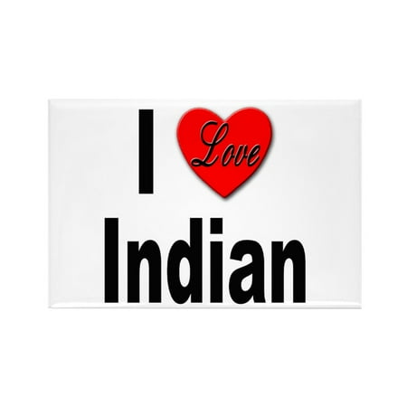 

CafePress - I Love Indian - Rectangle Magnet 2 x3 Refrigerator Magnet