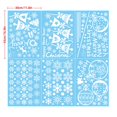 thumbnail image 1 of Nvzi Calcomanías navideñas para ventanas de vidrio, 6 hojas, calcomanías navideñas para ventanas para niños, calcomanías navideñas para ventanas, decoraciones de invierno, B, 1 of 4