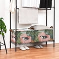 thumbnail image 3 of Yayeee Foldable Storage Basket for Shelves with Handles Set of 2 Waterproof Cloth Bins, Pink Sleeping Cat, 3 of 7