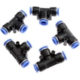 thumbnail image 2 of Auspicious-5pcs T-junction Acopladores rápidos neumáticos de 3 vías Conector de manguera Conector de manguera de jardín Conector de grifo-12 mm kaili Sencillez, 2 of 5