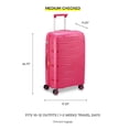thumbnail image 3 of DELSEY PARIS Dune 25" Medium Checked Hardside Expandable Spinner Luggage, Magenta, 3 of 9