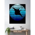 thumbnail image 2 of Stingray Manta Ray Retro Vintage Ocean Water Animal Poster Wall Art, Modern Wall Decor For Living Room Bedroom, 12x18 UNFRAMED, 2 of 3