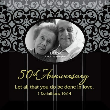 50th Wedding Anniversary Photo Frames - Dexsa Simple Expressions ''50th Anniversary'' Beveled Glass Picture Frame