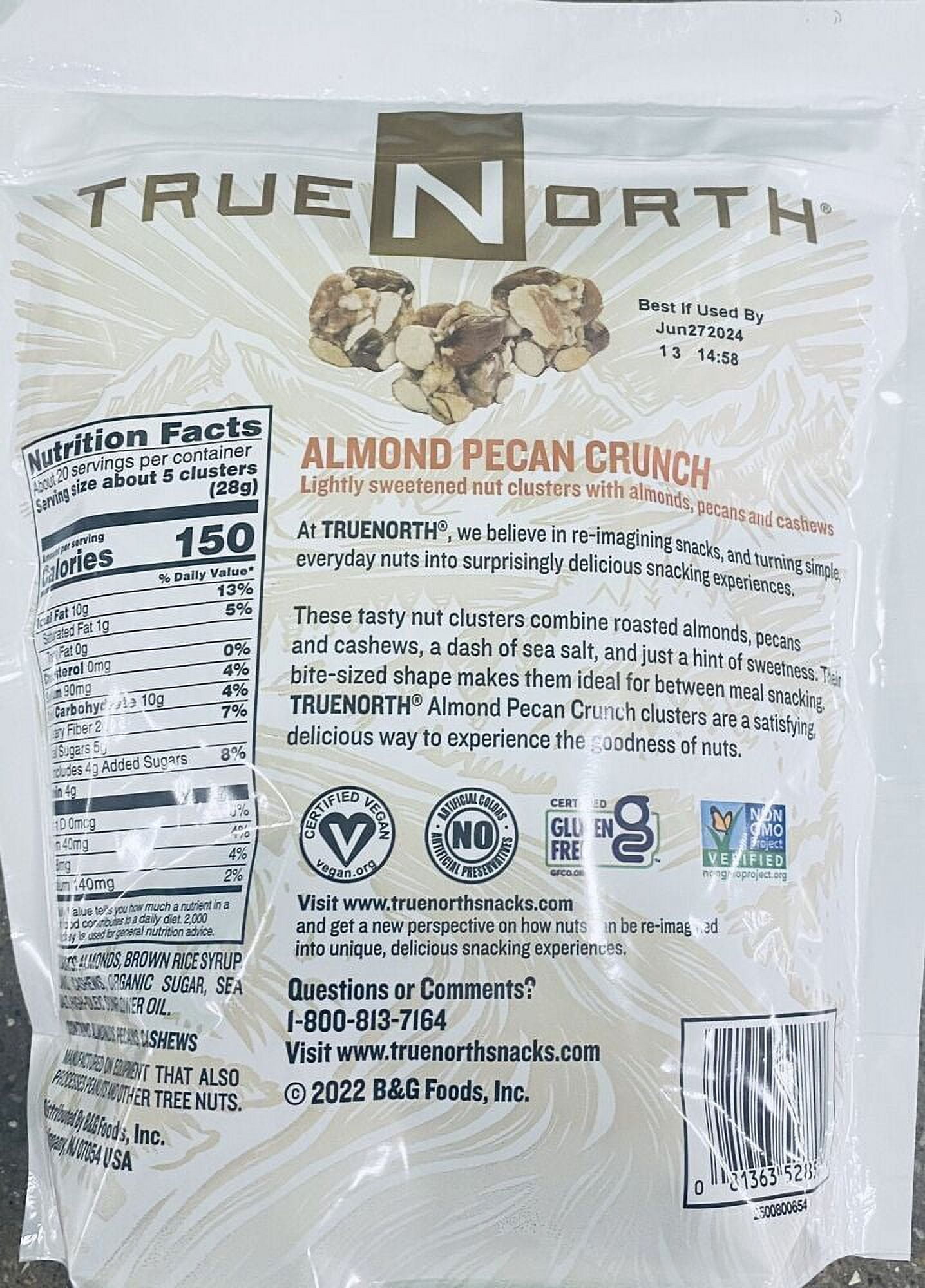 5x True North Almond Pecan Crunch 20 oz Bag - NON GMO - VEGAN - 5 PACK
