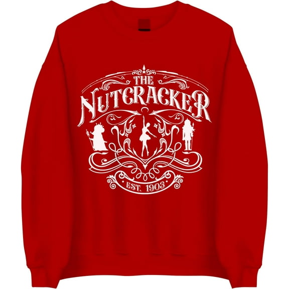 The Nutcracker Ballet Christmas Sweatshirt – Vintage Crewneck Holiday Pullover