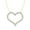 Yellow Gold, variant on Aura - Open Heart Diamond Pendant Necklace (2.5ct )