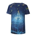 thumbnail image 4 of Pompotops Mode Femme Été Col Rond Manches Courtes Imprimé T-shirt Décontracté Blouse, 4 of 7