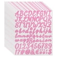 thumbnail image 1 of Lot de 912 Autocollants Lettres Pailletées 12 Feuilles Autocollant Alphabet Rose, 1 of 6