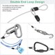 thumbnail image 4 of Uxcell 2-Pack Candado de Cable de Seguridad, 3.28FT Cable de Acero Recubierto para Equipaje con Doble Bucle [Transparente], 4 of 6