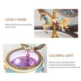 thumbnail image 7 of Merry Christmas Luminous Carousel Music Box with Colorful Light Merry-go-round Wind-up Musical Rotating Horse Christmas Gift for Girlfriend Kids Wife Friends-Merry Christmas, 7 of 7