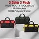 thumbnail image 4 of Bolsa de herramientas Sanwuta, paquete de 3, para hombre, impermeable con fondo duro de 16 pulgadas, 4 of 7