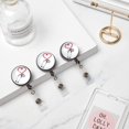 thumbnail image 4 of 4 Pieces Nurse Day Retractable Badge Alligator Clip Retractable Badge Holder ID Badge Reel Clip for Nurse Work Badge Name ID Card, Classic Style, 4 of 7