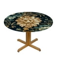 thumbnail image 3 of JEUXUS Round Tablecloth Full-Width Single-Sided Printing Tree Lion White, 3 of 7