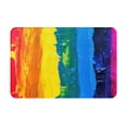 thumbnail image 1 of Balery Rainbow Colored Felpudo de franela, resistente a las manchas y a la decoloración, para uso interior y exterior, fácil de limpiar, 40 x 60 cm, 1 of 7