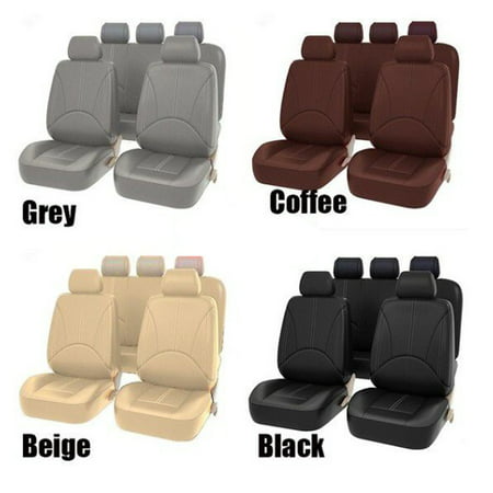 Universal Car Pu Leather Front Seat Covers Fine Quality Back Bucket Cover Auto Interior Protector Canada - Universal Leather Bucket Seat Covers
