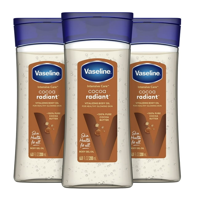 Gel corporal Vaseline Intensive Care Cocoa Radiant 200 ml x3