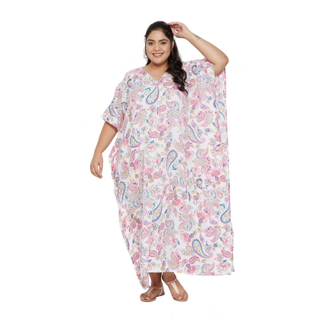 Caftans Longs pour Femmes Grande Taille Robe Caftan Robe de Soirée Fête Été Plage Robe d'Été Manches Kimono Longues Robes Décontractées en Ligne