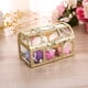 thumbnail image 2 of Delicadas cajas de dulces en miniatura doradas para bodas y baby showers: 12 porta caramelos transparentes brillantes, 2 of 8