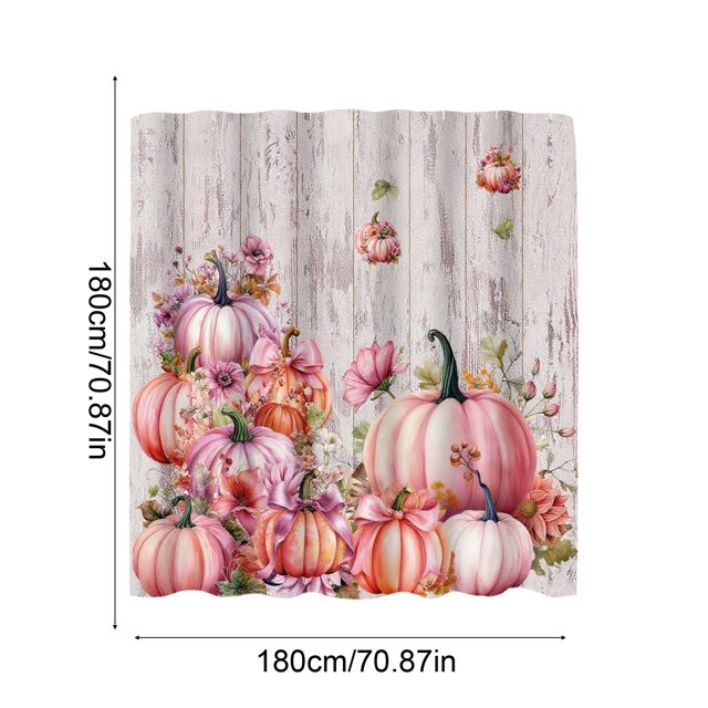 Chmadoxn Décorations d'Halloween, Rideau de Douche Épaissi Imperméable Ensemble de Tringle Rideau de Douche en Polyester Sans Perçage