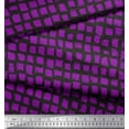 thumbnail image 3 of Soimoi Purple Heavy Canvas Fabric Stripe & Square Geometric Print Fabric by the Yard 58 Inch Wide, 3 of 3