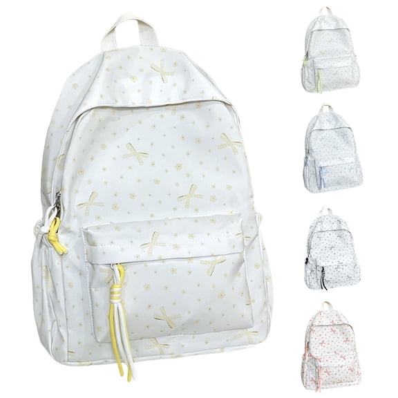FYDUU Cute Floral Bow Backpack for Girls School Bag Casual Daypack Kids School Bookbag Fashion Backpacks Back to School Supplies