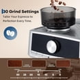thumbnail image 2 of EastVita 20 Bar Pressure Stainless Steel Espresso Machine with Grinder 1.5L Removable Water Tank Milk Frother Steam Wand Sliver, 2 of 7