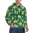 thumbnail image 2 of Fotbe Men's Hoodie with Tropical Fruit Pattern - Kangaroo Pocket Pullover Hooded Sweatshirt, Perfect for Daily Wear, Travel, and Home-Medium, 2 of 7