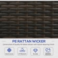 thumbnail image 3 of 3Pieces Patio Furniture Sets, Wicker Outdoor Sectional Furniture with Glass Table and Cushions, Rattan Patio Conversation Sets for Garden, Poolside, Backyard, 3 of 7
