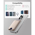 thumbnail image 3 of ESR Slim Magnetic Wallet Compatible with iPhone 12-17 Series & Select Samsung, 5-Card RFID-Blocking Holder with Magnetic Sticker, Desert Titanium, 3 of 9