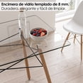 thumbnail image 4 of Mesa de Comedor FurnitureR Rectangular de Cristal para 4-6 Personas, 4 of 9