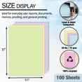 thumbnail image 2 of BAZIC 100 Sheets Pastel Color Multipurpose Paper 8.5"x11", Colored Copy Paper Fax Laser Printing (100/Pack), 12-Packs, 2 of 7
